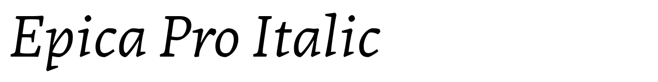 Epica Pro Italic